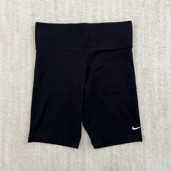 Nike Pants - Nike Leg-A-See Black Cotton Biker Shorts M